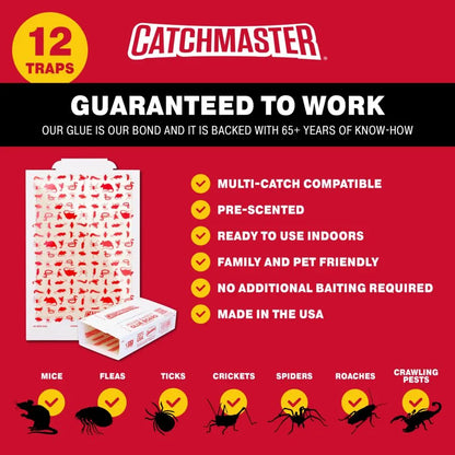 CatchmasterGRO Pro Series Multi-Catch Mouse Trap Glue Board Replacements
